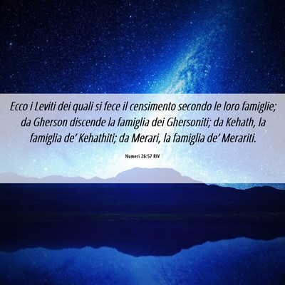 Picture 06 - Numeri 26:57 RIV - Ecco i Leviti dei quali si fece il censimento - Bible Verse Picture