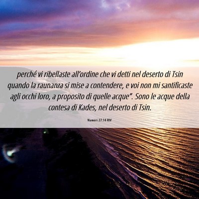 Picture 06 - Numeri 27:14 RIV - perché vi ribellaste all’ordine che vi detti - Bible Verse Picture
