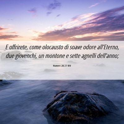 Picture 06 - Numeri 28:27 RIV - E offrirete, come olocausto di soave odore - Bible Verse Picture