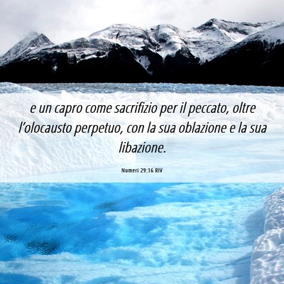 Picture 06 - Numeri 29:16 RIV - e un capro come sacrifizio per il peccato, oltre - Bible Verse Picture