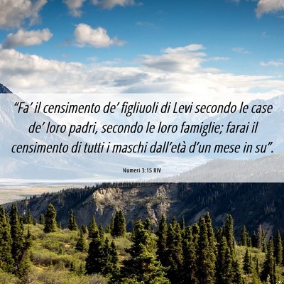 Picture 06 - Numeri 3:15 RIV - “Fa’ il censimento de’ figliuoli di Levi - Bible Verse Picture