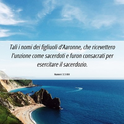 Picture 06 - Numeri 3:3 RIV - Tali i nomi dei figliuoli d’Aaronne, che - Bible Verse Picture