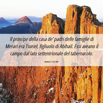 Picture 06 - Numeri 3:35 RIV - Il principe della casa de’ padri delle famiglie - Bible Verse Picture