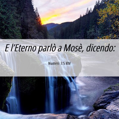 Picture 06 - Numeri 3:5 RIV - E l’Eterno parlò a Mosè, - Bible Verse Picture