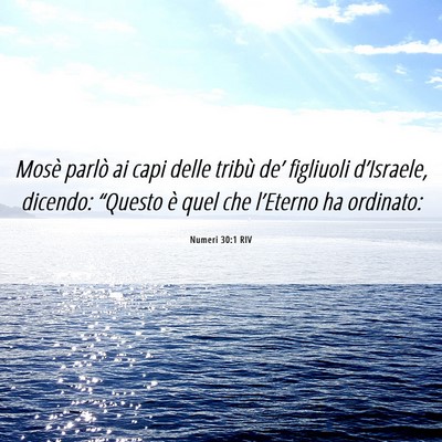 Picture 06 - Numeri 30:1 RIV - Mosè parlò ai capi delle tribù de’ figliuoli - Bible Verse Picture