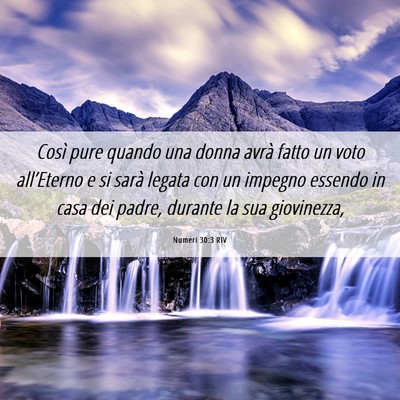 Picture 06 - Numeri 30:3 RIV - Così pure quando una donna avrà fatto un voto - Bible Verse Picture
