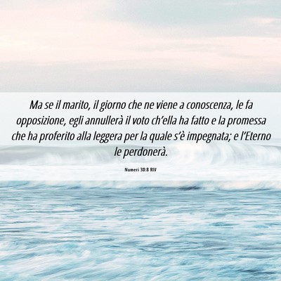 Picture 06 - Numeri 30:8 RIV - Ma se il marito, il giorno che ne viene a - Bible Verse Picture