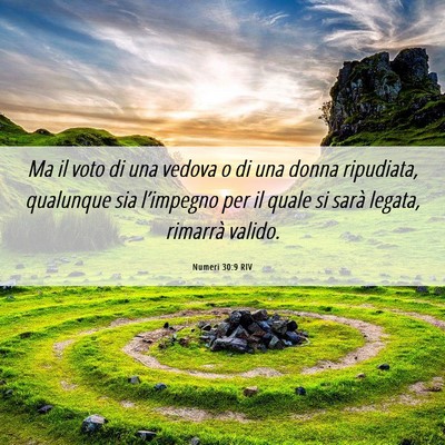 Picture 06 - Numeri 30:9 RIV - Ma il voto di una vedova o di una donna - Bible Verse Picture
