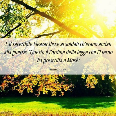 Picture 06 - Numeri 31:21 RIV - E il sacerdote Eleazar disse ai soldati - Bible Verse Picture