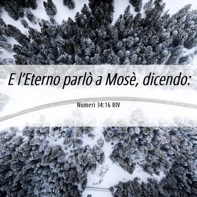 Picture 06 - Numeri 34:16 RIV - E l’Eterno parlò a Mosè, - Bible Verse Picture