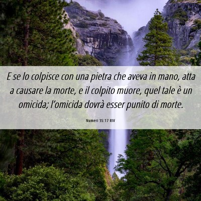 Picture 06 - Numeri 35:17 RIV - E se lo colpisce con una pietra che aveva in - Bible Verse Picture