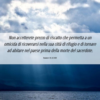 Picture 06 - Numeri 35:32 RIV - Non accetterete prezzo di riscatto che permetta a - Bible Verse Picture