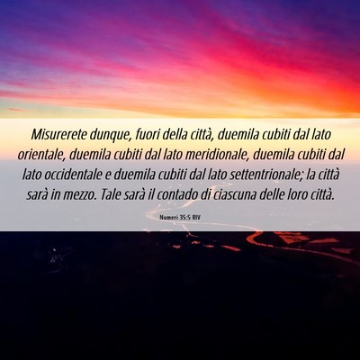Picture 06 - Numeri 35:5 RIV - Misurerete dunque, fuori della città, duemila - Bible Verse Picture