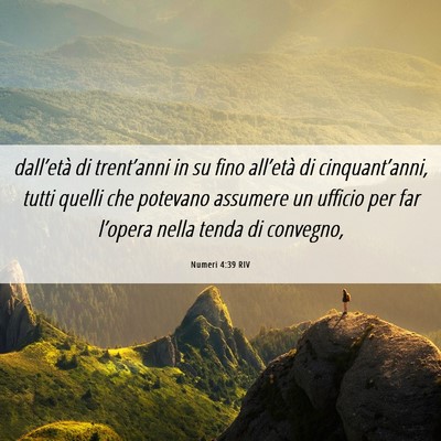 Picture 06 - Numeri 4:39 RIV - dall’età di trent’anni in su fino all’età - Bible Verse Picture