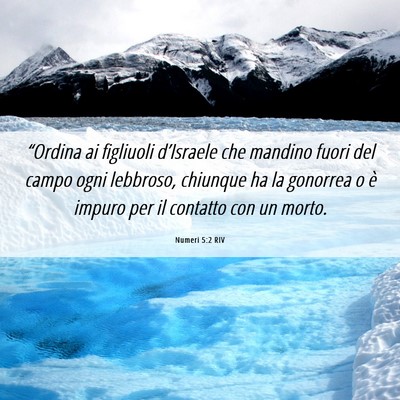 Picture 06 - Numeri 5:2 RIV - “Ordina ai figliuoli d’Israele che mandino - Bible Verse Picture