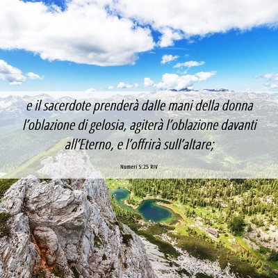 Picture 06 - Numeri 5:25 RIV - e il sacerdote prenderà dalle mani della donna - Bible Verse Picture