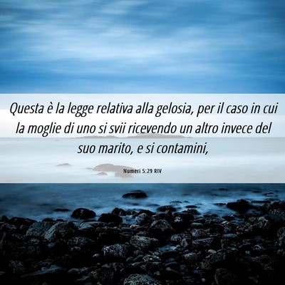 Picture 06 - Numeri 5:29 RIV - Questa è la legge relativa alla gelosia, per il - Bible Verse Picture