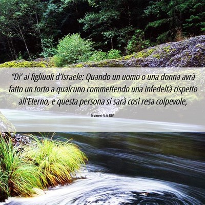 Picture 06 - Numeri 5:6 RIV - “Di’ ai figliuoli d’Israele: Quando un uomo - Bible Verse Picture