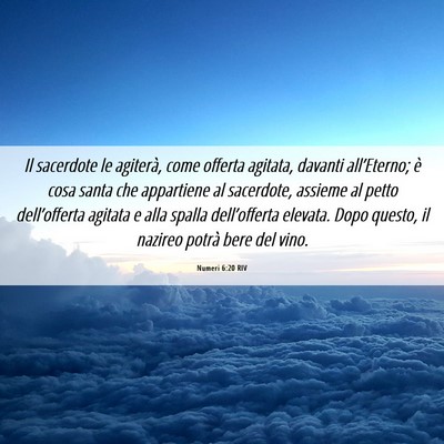 Picture 06 - Numeri 6:20 RIV - Il sacerdote le agiterà, come offerta agitata, - Bible Verse Picture