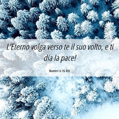 Picture 06 - Numeri 6:26 RIV - L’Eterno volga verso te il suo volto, e ti dia - Bible Verse Picture