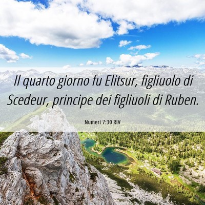 Picture 06 - Numeri 7:30 RIV - Il quarto giorno fu Elitsur, figliuolo di - Bible Verse Picture