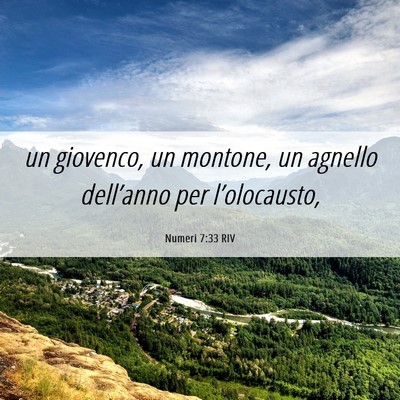 Picture 06 - Numeri 7:33 RIV - un giovenco, un montone, un agnello dell’anno - Bible Verse Picture