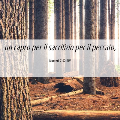 Picture 06 - Numeri 7:52 RIV - un capro per il sacrifizio per il - Bible Verse Picture