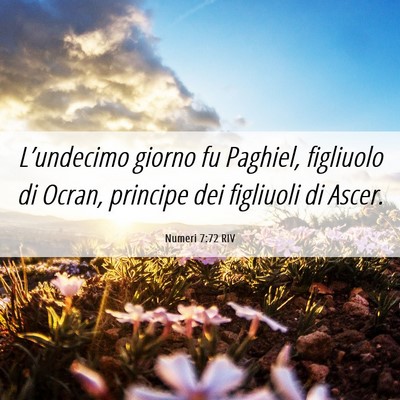Picture 06 - Numeri 7:72 RIV - L’undecimo giorno fu Paghiel, figliuolo di - Bible Verse Picture