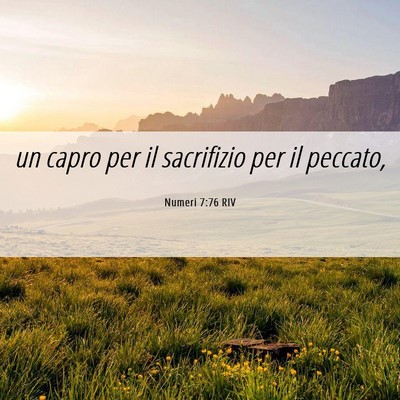 Picture 06 - Numeri 7:76 RIV - un capro per il sacrifizio per il - Bible Verse Picture