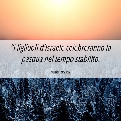 Picture 06 - Numeri 9:2 RIV - “I figliuoli d’Israele celebreranno la pasqua - Bible Verse Picture