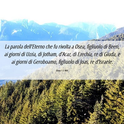 Picture 06 - Osea 1:1 RIV - La parola dell’Eterno che fu rivolta a Osea, - Bible Verse Picture