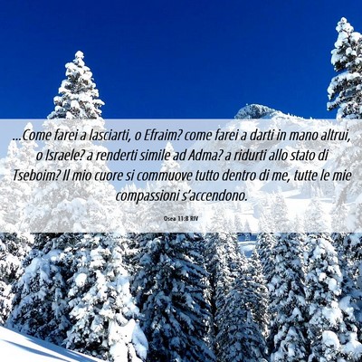 Picture 06 - Osea 11:8 RIV - …Come farei a lasciarti, o Efraim? come farei a - Bible Verse Picture