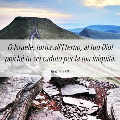 Picture 06 - Osea 14:1 RIV - O Israele, torna all’Eterno, al tuo Dio! - Bible Verse Picture