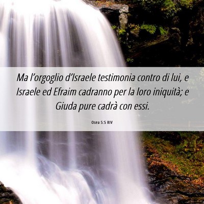 Picture 06 - Osea 5:5 RIV - Ma l’orgoglio d’Israele testimonia contro di - Bible Verse Picture