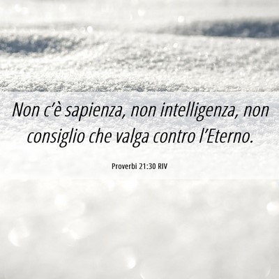 Picture 06 - Proverbi 21:30 RIV - Non c’è sapienza, non intelligenza, non - Bible Verse Picture