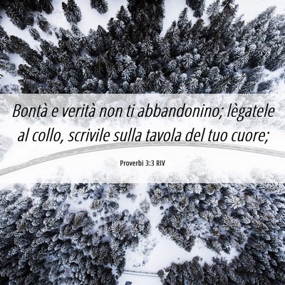 Picture 06 - Proverbi 3:3 RIV - Bontà e verità non ti abbandonino; lègatele al - Bible Verse Picture