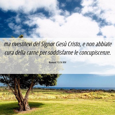 Picture 06 - Romani 13:14 RIV - ma rivestitevi del Signor Gesù Cristo, e non - Bible Verse Picture