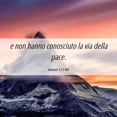 Picture 06 - Romani 3:17 RIV - e non hanno conosciuto la via della - Bible Verse Picture