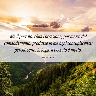 Picture 06 - Romani 7:8 RIV - Ma il peccato, còlta l’occasione, per mezzo - Bible Verse Picture