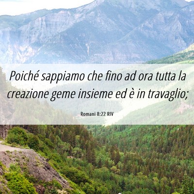Picture 06 - Romani 8:22 RIV - Poiché sappiamo che fino ad ora tutta la - Bible Verse Picture