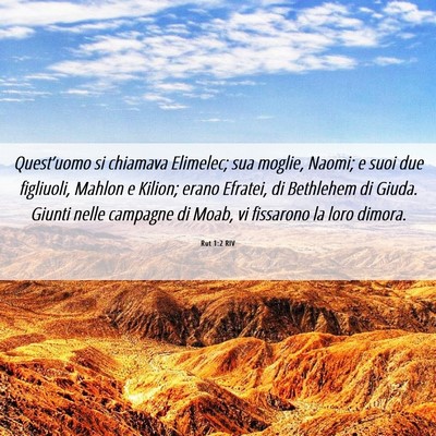 Picture 06 - Rut 1:2 RIV - Quest’uomo si chiamava Elimelec; sua moglie, - Bible Verse Picture