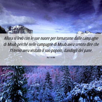 Picture 06 - Rut 1:6 RIV - Allora si levò con le sue nuore per tornarsene - Bible Verse Picture