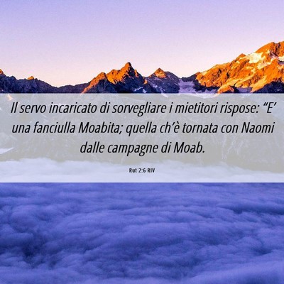 Picture 06 - Rut 2:6 RIV - Il servo incaricato di sorvegliare i mietitori - Bible Verse Picture
