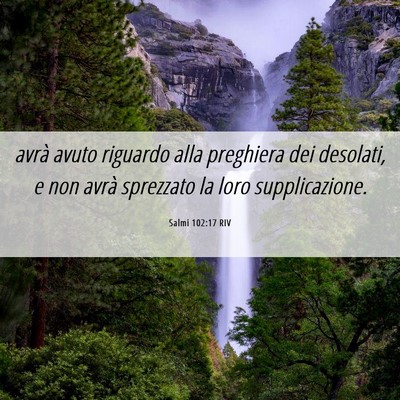 Picture 06 - Salmi 102:17 RIV - avrà avuto riguardo alla preghiera dei desolati, - Bible Verse Picture
