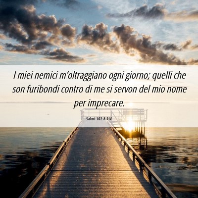 Picture 06 - Salmi 102:8 RIV - I miei nemici m’oltraggiano ogni giorno; quelli - Bible Verse Picture