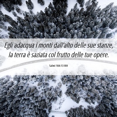 Picture 06 - Salmi 104:13 RIV - Egli adacqua i monti dall’alto delle sue - Bible Verse Picture