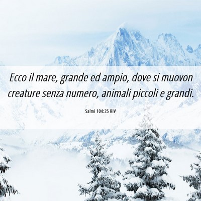 Picture 06 - Salmi 104:25 RIV - Ecco il mare, grande ed ampio, dove si muovon - Bible Verse Picture