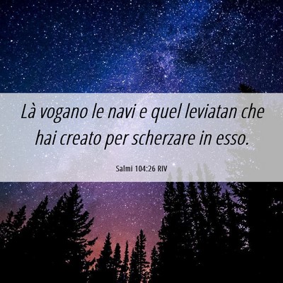 Picture 06 - Salmi 104:26 RIV - Là vogano le navi e quel leviatan che hai creato - Bible Verse Picture