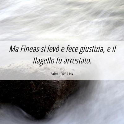 Picture 06 - Salmi 106:30 RIV - Ma Fineas si levò e fece giustizia, e il - Bible Verse Picture