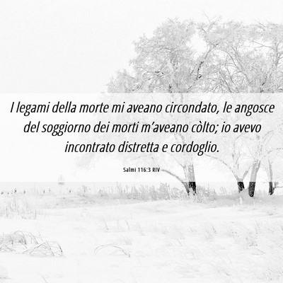 Picture 06 - Salmi 116:3 RIV - I legami della morte mi aveano circondato, le - Bible Verse Picture